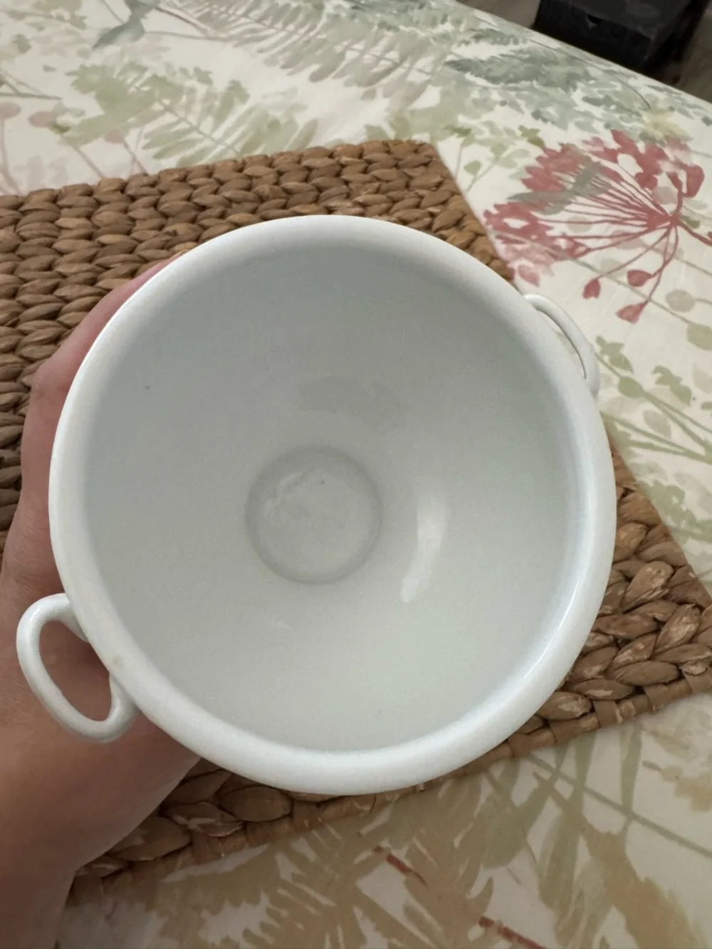 Crate&Barrel White Pedestal Soup Bowls (Pair)